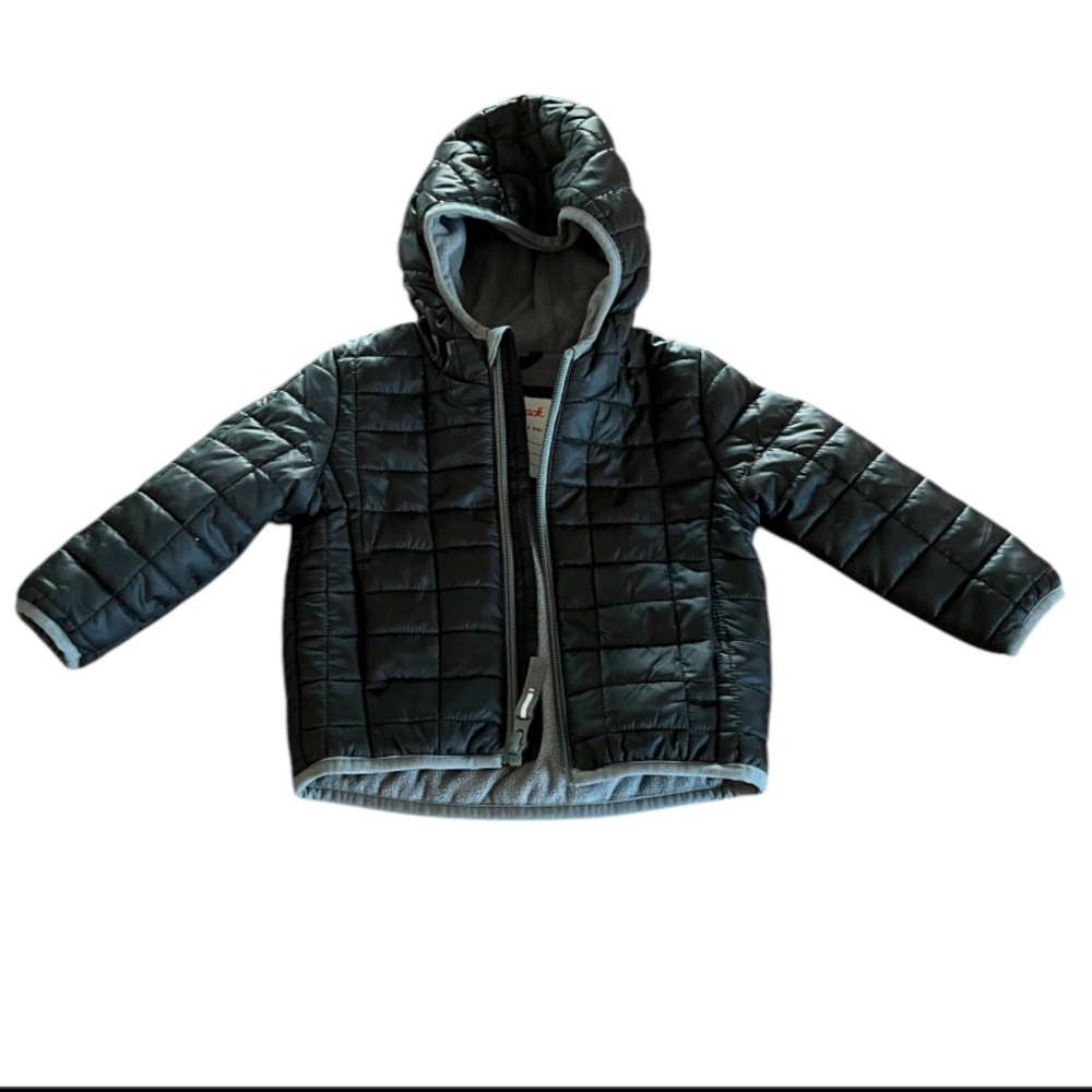 Cat & Jack black 12 month puffer winter jacket coat with hood